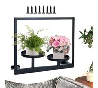 Honhoha Étagère Murale pour | Étagère Métallique pour - Rangement Décoratif pour Pots de Fleurs Intérieur Extérieur Salon Chambre Balcon