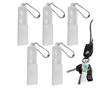 Honhoha Étui de Stockage pour Piles d'Audiphones | Boîte De Rangement 5 Pièces avec Porte-Clés,Accessoires de Voyage Léger et Imperméable, Housse Protectrice pour Appareils Auditifs des Seniors