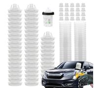 Honhoha Gobelet Rigide Pour Système De Peinture, Gobelets De Mélange De Peinture Automobile,Peinture En Aérosol Sûre Avec Échelle Transparente - Système De 50 Gobelets Et Couvercles, Pistolets