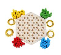 Honhoha Jeu D'échecs En Forme De Triangle En Chaîne, Ensemble De Jeu En Triangle En Chaîne - Plateau De Jeu Triangle En Chaîne,Jouet Triangulaire À Chaîne, Jouet De Planche À Chaîne De Puzzle, Plateau