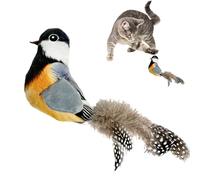 Honhoha Jouet Interactif Oiseau pour Chats,Jeu de Mordant - Jouets À La Cataire | pour Chaton Et Chiots De Toutes Tailles Détente Jeu Protection Meubles pour Maison Et Voyage