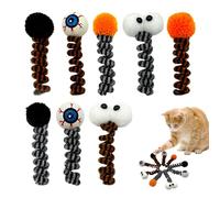 Honhoha Jouets Amusants pour Chats - Balle Rigolote | Interactive 8 Pièces à Ressort pour Jeu d'Intérieur Temps de Jeu Compagnon Maison Éducation Chaton