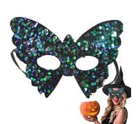 Honhoha Masque de Mascarade pour Femmes | Costume -long Papillon Brillant | Couvre-Visage de Mascarade Élégant | pour Halloween Réveillon de Noël Croisière Costumes Cosplay