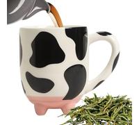 Honhoha Mug En Céramique, Tasse À Motif Vache Pour La Maison, Mug en Céramique à Grande Ouverture de 430ml Résistant aux Hautes Températures pour la Maison, la Cuisine, le Bureau et la Salle