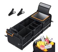 Honhoha Organisateur de Coffre de Voiture - Imperméable Grande Capacité Isotherme - Sac de Rangement Isotherme pour Voiture | pour SUV Berline Camping Voyage