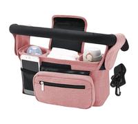 Honhoha Organisateur de poussette, organisateur de poussette avec porte-gobelet Sac de poussette imperméable pour bébé, sacs organisateur de poussette - Sac d'accessoires de poussette, pochette de