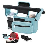 Honhoha Organisateur de poussette, organisateur de poussette avec porte-gobelet Sac de poussette imperméable pour bébé, sacs organisateur de poussette - Sac d'accessoires de poussette, pochette de