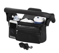 Honhoha Organisateur de poussette, organisateur de poussette avec porte-gobelet Sac de poussette imperméable pour bébé, sacs organisateur de poussette - Sac d'accessoires de poussette, pochette de