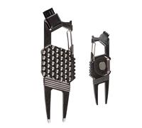 Honhoha Outil de Réparation de Pitch - Marque-Balle de Golf Métallique Portable,Accessoire de Sac de Golf Nettoyant de Rainures pour Hommes Femmes Débutants