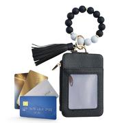 Honhoha Portefeuille Porte-Clés Brassard - Pochette à Dragonne avec Pampille Perles | Organisateur de Cartes pour Femmes Fête Soirée,Fête Date Anniversaire Shopping