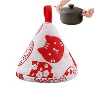 Honhoha Protecteur triangulaire anti-chaleur pour casseroles - Moufles de Four Triangulaires,Gants De Protection Avec Motif Chat Pour Cuisine Grill Extérieur Barbecue Fumoir Domestique