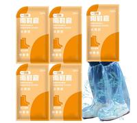 Honhoha Protège-Chaussures de Pluie | Protections Imperméables Anti-Dérapant pour Chaussures,Transparent Réutilisable Portable pour Hommes Femmes Randonnée Cyclisme Travail Extérieur