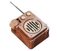 Honhoha Radio portative,Radio Am FM Vintage sans Fil | Haut-Parleur de Son HD, Carte mémoire de Support de Haut-Parleur sans Fil, Disque Flash USB, Lecture magnétique Externe