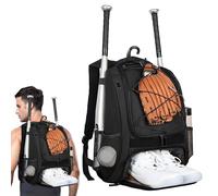 Honhoha Sac de Baseball, Sac de Softball | Sac de Baseball pour garçons avec Compartiment à Chaussures à Dos de Softball - à Dos de pour Jeunes, Sac de Batte de de Grande