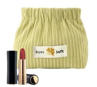 Honhoha Sac de Rouge à lèvres en Velours côtelé Petit Sac en Velours côtelé Petit Sac cosmétique Doux en Velours côtelé | Pochette de Rangement Portable avec Ouverture élastique, Sacs de Rangement