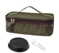 Honhoha Trousse De Rangement pour Ustensiles De Cuisine De Camping,Organisateur D'Ustensiles Portable - Sac Multifonctionnel en Filet pour Toiletterie Camping Randonnée Barbecue Plage Voyage Escalade