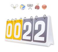 Honicemar Tableau de Bord Sportif Pliable et étanche Tableau de Bord Flip Portable à 4 Chiffres Pour Concurrence Sportives Football Basket-ball Tennis Rugby Tennis de Table Badminton et Plus Encore