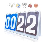 Honicemar Tableau de Bord Sportif Pliable et étanche Tableau de Bord Flip Portable à 4 Chiffres Pour Concurrence Sportives Football Basket-ball Tennis Rugby Tennis de Table Badminton et Plus Encore