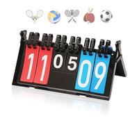 Honicemar Tableau de Bord Sportif Pliable et étanche Tableau de Bord Flip Portable à 6 Chiffres Pour Concurrence Sportives Football Basket-ball Tennis Rugby Tennis de Table Badminton et Plus Encore