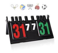 Honicemar Tableau de Bord Sportif Pliable et étanche Tableau de Bord Flip Portable à Rabat Pour Concurrence Sportives Football Basket-ball Tennis Rugby Tennis de Table Badminton et Plus Encore - Noir