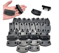 honigo Lot de 30 embouts de rechange en plastique pour lattes de lit - Noir - 54 x 9 mm - Largeur 54 mm x hauteur 9 mm (dimensions intérieures)