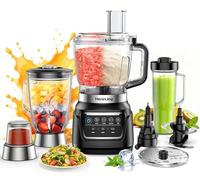 HoninJoy Robot Cuisine Multifonctions, 10-En-1, 1300W Puissant moteur | Robot de Cuisine pour Mixer, Hacher, Préparer pâtes, Smoothies, Râpe, Trancher, Bol 2L, Hachoir 1.5L, Tasse 700ml, 80g Moulin