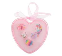 HONITANO 1 boîte Bagues Réglables Licorne pour Fille Garçon Fille Coffret Bijoux pour Anniversaire Anneaux Forme de Cœur et Abeille Cadeau Mignon pour