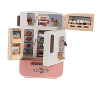 HONITANO 1 Ensemble Mini Fridge Toy Set Ensemble de Réfrigérateur avec Aliments Miniatures pour Maison de Poupées Cuisine Imaginative pour Décoration Maison Miniature et Jeu de Rôle