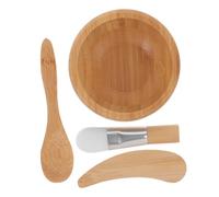 HONITANO 1 ensemble Set de Bols de Mélange pour Masque Facial Kit Outils de Soins Peau DIY avec Bol Bois Spatule Brosse et Cuillère