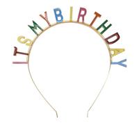 HONITANO 1 Pièce Bandeau Coloré Alphabet pour Fête Anniversaire Accessoire Décoratif et Durable