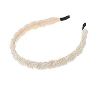 HONITANO 1 Pièce Bandeau Fait Main Femme Perles Nacrées Blanches Accessoire Élégant pour Mariage et Fête Design Chic et Délicat