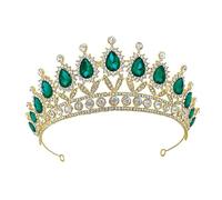 HONITANO 1 Pièce couronne de mariée couronnes de mariée pour mariage couvre-chef d'eau couronne avec peigne Diadèmes première bandeau de mariée Bandeau délicat griffe de cuivre Vert
