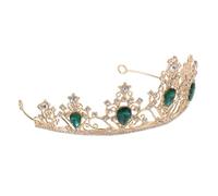 HONITANO 1 Pièce De Couronne De Mariée Gothique Pour Femme Couronne De Concours De Beauté Émeraude Mariage Couronne Médiévale Couronnes Pour Femmes Pour Adultes Strass Diadème