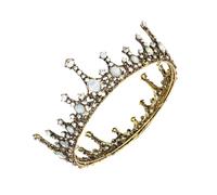 HONITANO 1 Pièce Diadème Mariée Coiffe Couronne Ronde Couronne De Mariage s De Boules De Mariée Pour Femmes Coiffe Oracle Prom La Élégante Baroque Strass