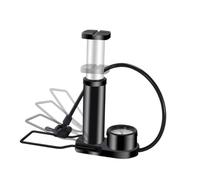 HONITANO 1 pièce Pompe à Air Portable pour Vélo avec Manomètre Mini Pompe à Pédale Haute Pression Gonfleur Multi Usage pour Design Pratique Couleur Noire