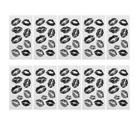 HONITANO 10 Feuilles Lot de Tatouages Lèvres Étanches Autocollants Temporaires Décalcomanies Faux Tatouage pour Femmes Kit de Stickers Lèvres Imperméables pour Cosplay Saint-valentin