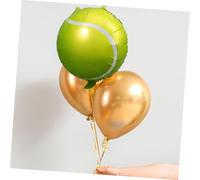 HONITANO 10 Pièces Ballon De Tennis Décorations De Fête De Balle De Tennis Première De Plein Air Petit Pour Scène Uv Sportif Coloré Rose Gonflable Réutilisable Feuille D'aluminium Vert
