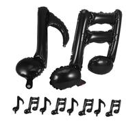 HONITANO 10 pièces Ballons Notes de Musique Aluminium Noir Décoration Fête Anniversaire Musique Live Bar