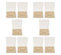 HONITANO 10 Pièces Boîte de Rangement pour Faux Cils Étui de Protection Antisalissure pour Extensions de Cils Organiseur Portable pour Maquillage Finition Dorée Mate Pratique pour Voyage