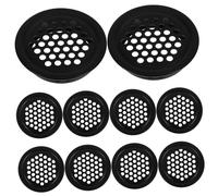 HONITANO 10 pièces Couvercle de Ventilation Rond Acier Inoxydable Noire Plate Ømm pour Aération Intérieure et Ventilation de Placards Protection Anti-entrée de Corps Étrangers