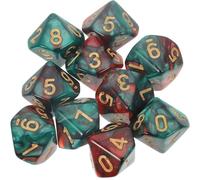 HONITANO 10 pièces Dés Numériques Éducatifs Multi-Faces Côtés pour École Apprentissage Mathématiques Garçon Fille Jouets Éducatifs Classe