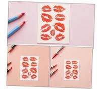 HONITANO 10 Pièces Lot De Tatouages Temporaires à Lèvres Rouges Autocollants Pour Visage Décorations Cutanées Pour Filles Et Garçons Fête Et Halloween