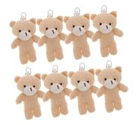 HONITANO 10 Pièces Mini Ours Peluche Porte Clés Pendentif Peluche Portable Décor Suspendu Mignon pour Sac Accessoire DIY et Charmant pour Anniversaire et Mariage