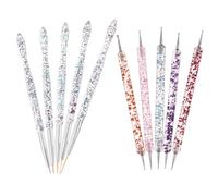 HONITANO 10 Pièces Nail Art Double-ended Dotting Tool Set Precise Nail Design Brushes For Detailed Flower And Pattern Drawing Portable Manicure Pen Kit For Creative Enthusiasts