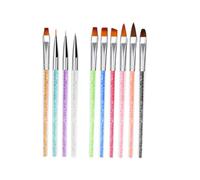 HONITANO 10 pièces Set de Nail Art Manucure Accessoires pour Dessin et Peinture Ongles DIY Salon et Usage Personnel Nylon