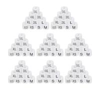 HONITANO 100 Pièces Plastique Blanc pour Cintres Codification Couleur, | Fixation Crochet, Identification Rapide des Tailles, Organisation du Placard, Usage Maison
