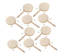 HONITANO 10pièces Hochets Bois pour Percussion Tambours Hochets Bois Vierges Jouets à Secouer pour Garçon Fille Instruments De Musique à Main Maracas pour Éducation Préscolaire