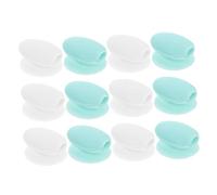 HONITANO 12 pièces Couvre-pinceaux à Silicone Transparent et Vert Menthe Protections Étanches Anti-perte Protège-pinceaux Durables pour Maquillage Voyage et Usage Quotidien