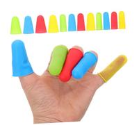 HONITANO 12 pièces de Doigts Réutilisables en Silicone Antidérapants Couleurs Assorties pour Protection Main Au Bricolage et Usage Domestique