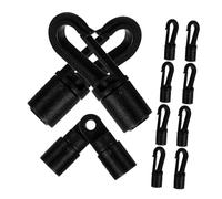 HONITANO 12 Pièces Lot de Crochets pour Cordon Élastique Nylon Marin Résistant à Eau Extrémités pour Kayak et Bateau Crochets Type A Accessoires Polyvalents pour Fixation et Remplacement